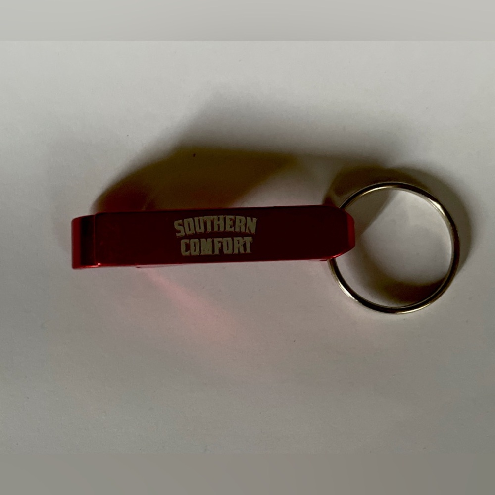 Southern Comfort bottle opener keychain